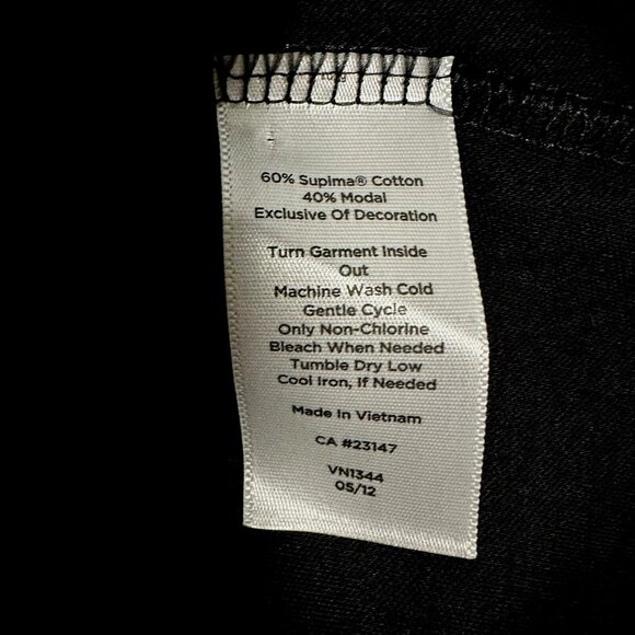 Talbots Petites Black Rhinestone Holiday Top PM Quiet Luxury Minimalist Chic - Picture 5 of 5